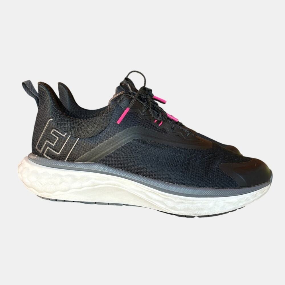 Footjoy Womens Quantum Golf Shoes Sneakers Black Mesh Upper Spikeless size 8.5